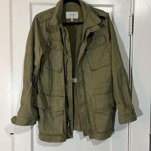J. Crew army olive green utility safari jacket